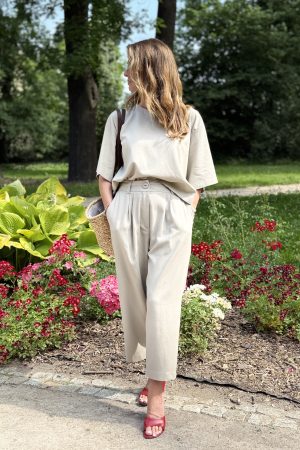 Spodnie Linien Taupe Petite